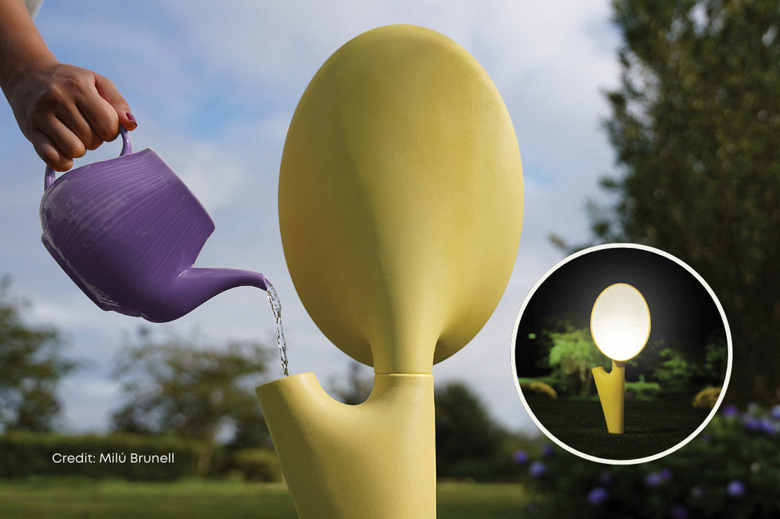 A 3D printed lamp powered by soil